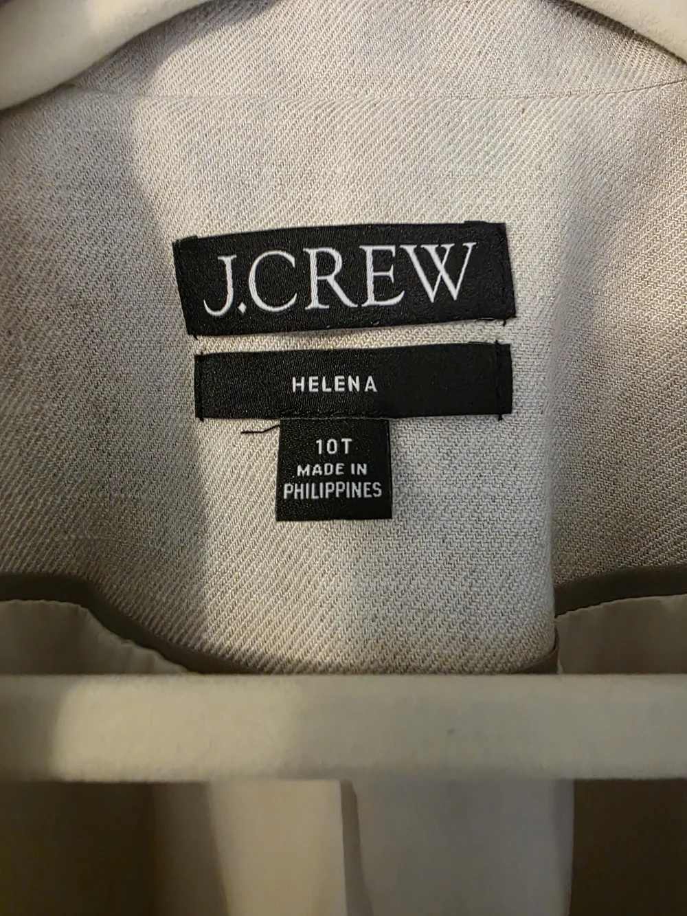J. Crew Women's Cream Linen Blend Blazer - Picture 5 of 7